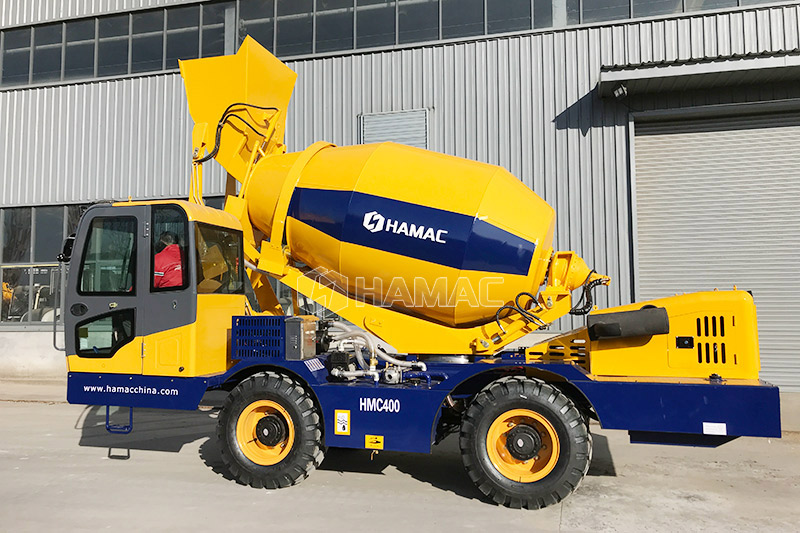 the new self loading concrete mixer